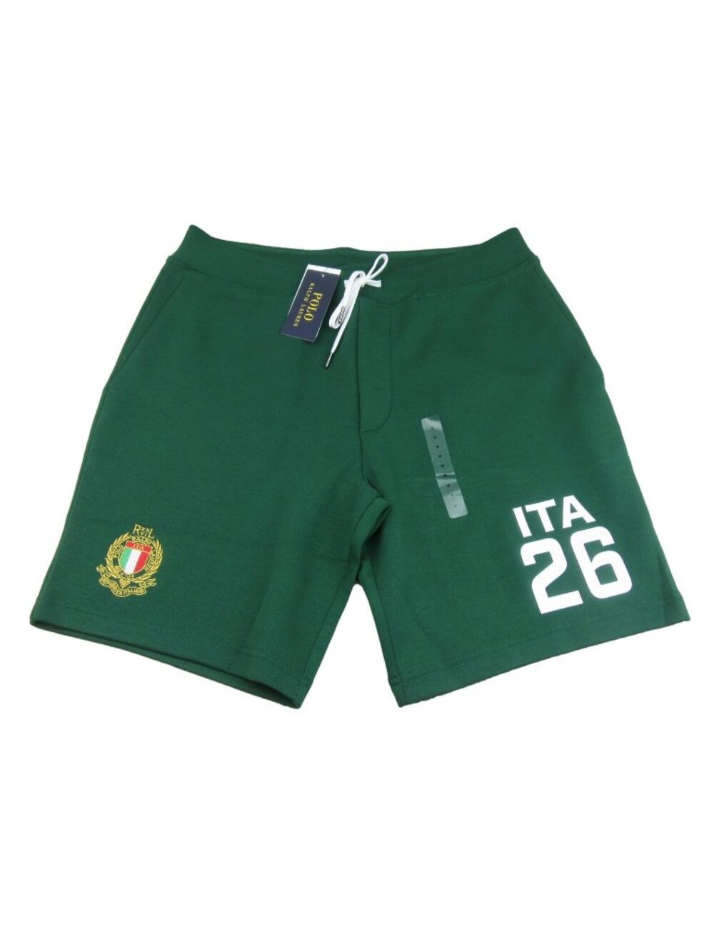 Polo Ralph Lauren Italy Crest Flag Shorts Men's Size Medium Green NEW